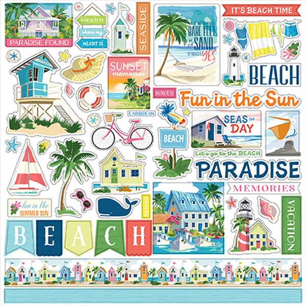 Carta Bella Beach Town Element Sticker