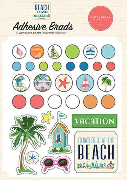 Carta Bella Beach Town Adhesive Brads