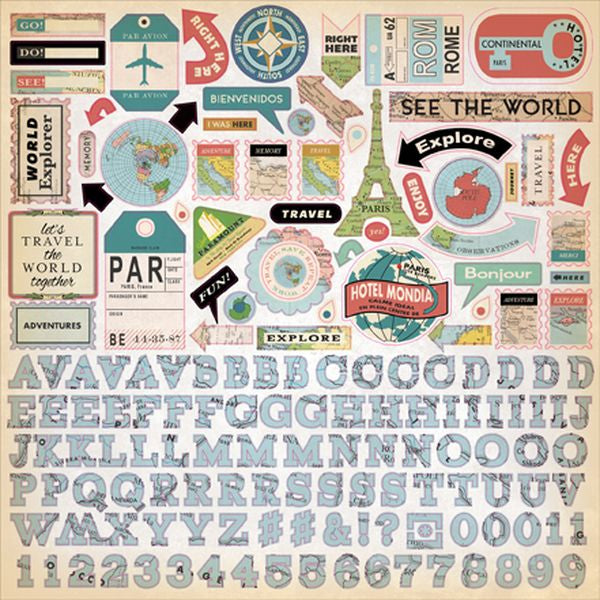 Cartography No 1 Element Stickers