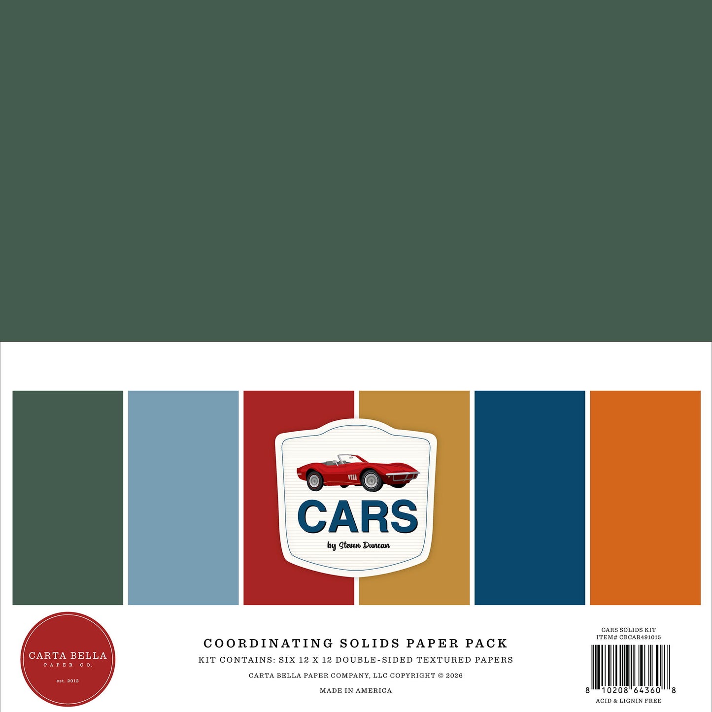 Carta Bella Cars Solids Kit