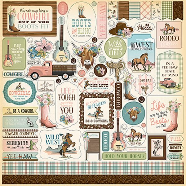 Carta Bella Cowgirl Element Sticker