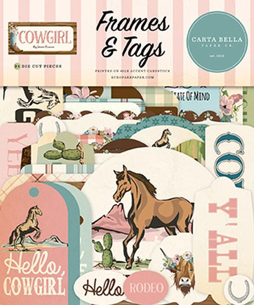 Carta Bella Cowgirl Frames & Tags