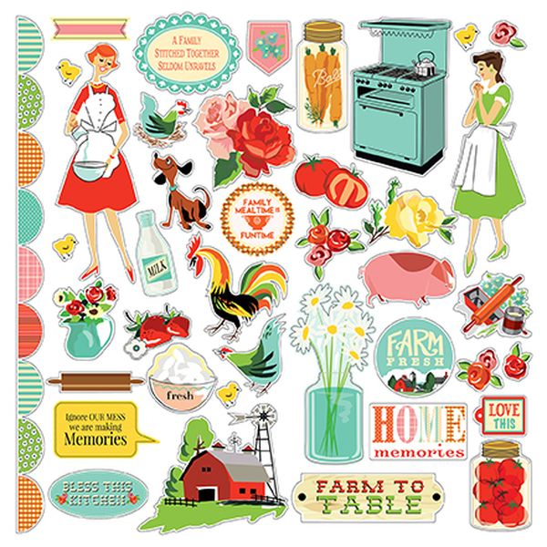 DISC - Country Kitchen Element Stickers