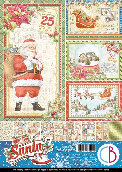 Ciao Bella Ciao Bella Dear Santa A4 Creative Pad, 9 sheets/pkg