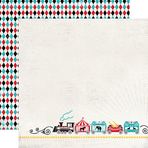 Carta Bella Circus Party: Circus Train DS Paper (1 Sheet)