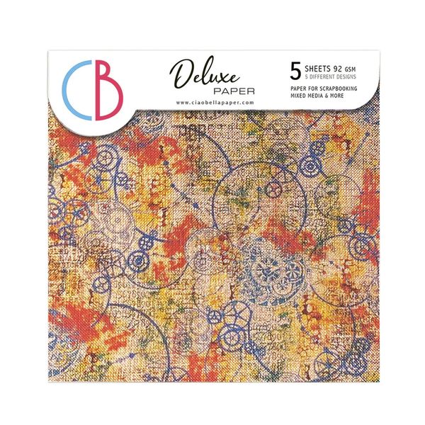 Ciao Bella Deluxe Coral Reef Paper Copper 6"x6", 5/Pkg