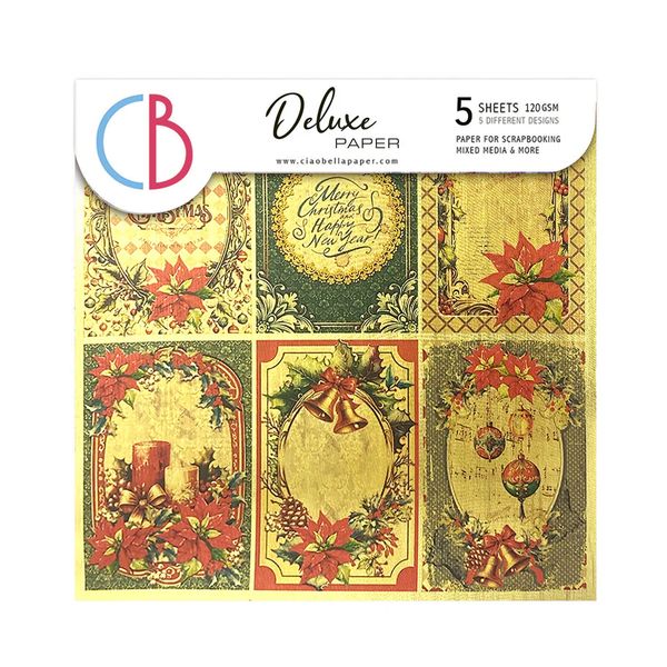 Ciao Bella Deluxe The Nutcracker Paper Gold 6"x6", 5/Pkg