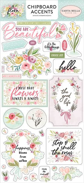 Carta Bella Flora No. 3, Chipboard Accents