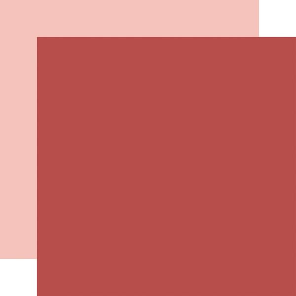 Echo Park Feels Like Home: Dk. Pink / Lt. Pink 12x12 Coordinating Solid DS Paper
