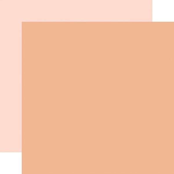 Carta Bella That's My Girl Orange / Lt. Pink 12x12 Coordinating Solid DS Paper (1 Sheet)