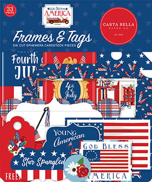 God Bless America Frames & Tags