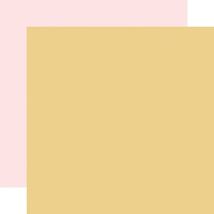 Secret Garden Yellow / Lt. Pink 12x12 Coordinating Solid Paper (1 Sheet)