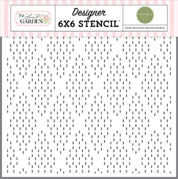 Carta Bella Secret Garden Dashing Diamonds Stencil