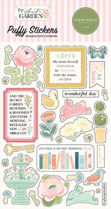 Carta Bella Secret Garden Puffy Stickers