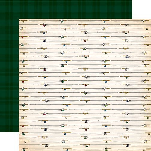 Gone Fishing Gone Fishing Poles 12x12 DS Patterned Paper (1 Sheet)