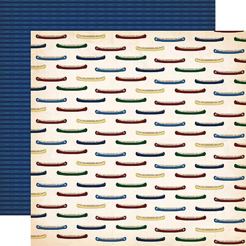 Gone Fishing On The Water Canoes 12x12 DS Patterned Paper (1 Sheet)
