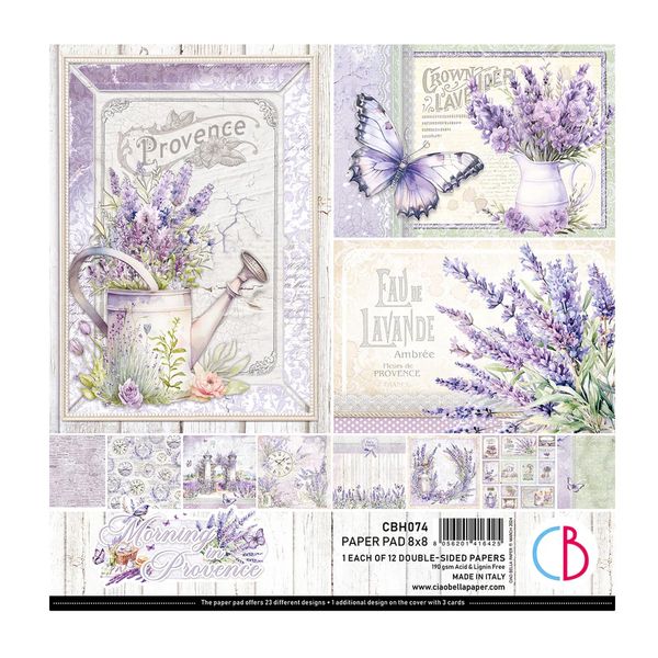 Ciao Bella Morning In Provence Paper 8"x8" Pad, 12 sheets/pkg.