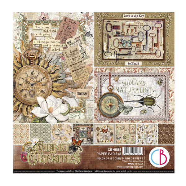 Ciao Bella: Cabinet Of Curiosities Pad 8"x8" 12/Pkg