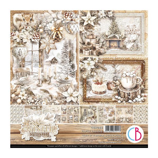 Ciao Bella Winter Season 8"x8" Pad, 12 sheets/pkg.