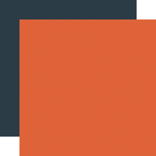 Dark Orange / Navy Coordinating Solid DS Paper (1 Sheet)