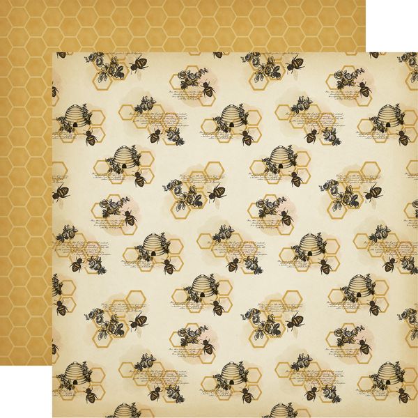 Carta Bella Honey Bee: Honeycomb Clusters 12x12 DS Patterned Paper