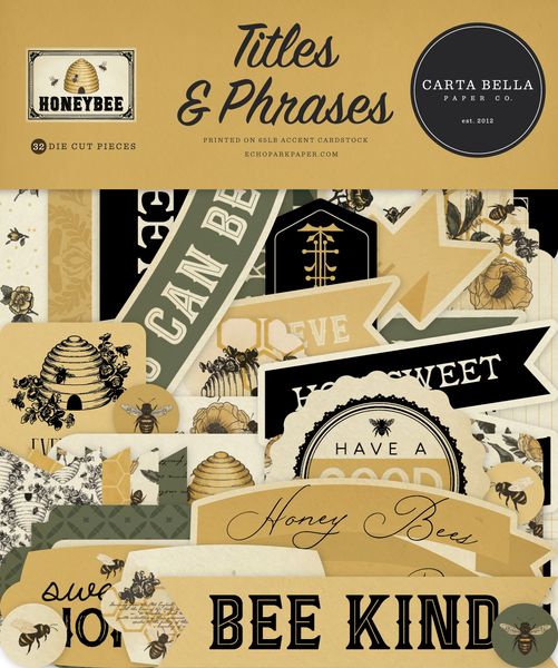 Carta Bella Honey Bee Titles & Phrases
