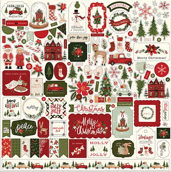 Hello Christmas Element Sticker