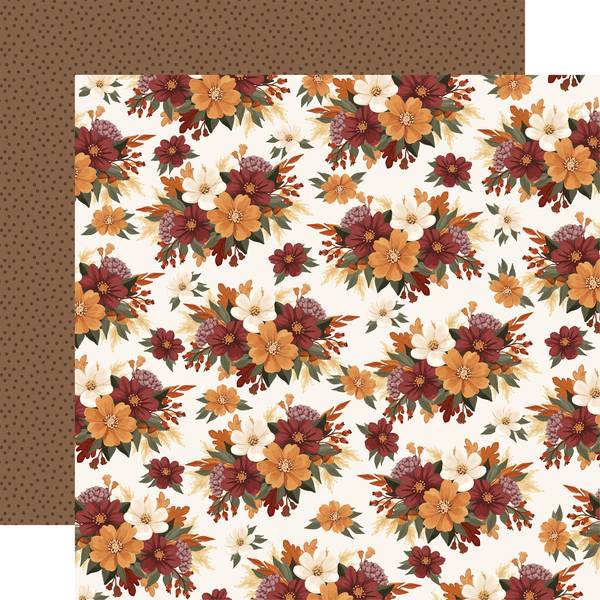Carta Bella Here Comes Autumn: Fall Floral Bunches 12x12 DS Paper (1 Sheet)