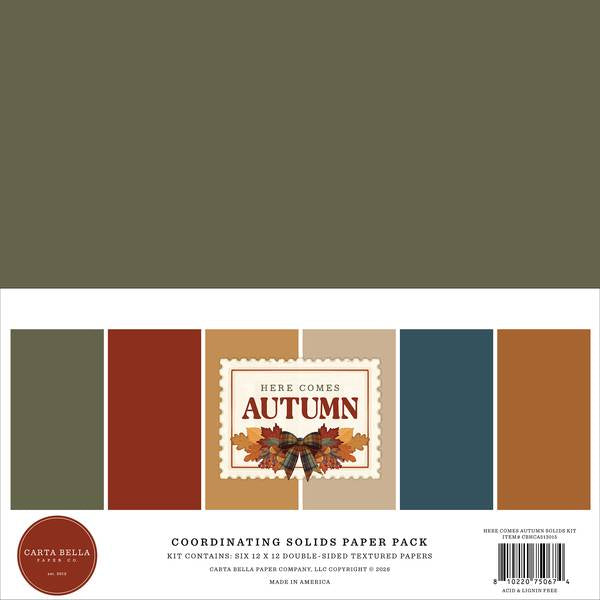 Carta Bella Here Comes Autumn Solids Kit