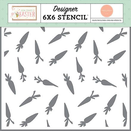 Carta Bella Here Comes Easter Bunny Treats Stencil