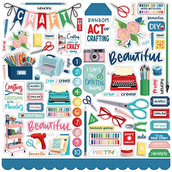 Echo Park Happy Crafting Element Sticker