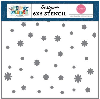 Echo Park FLOWERS-HAPPY CRAFTING STENCIL