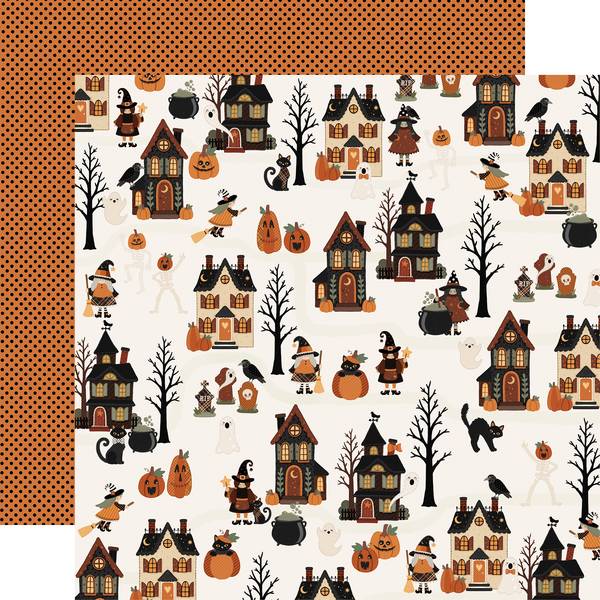 Carta Bella Handmade Halloween: Haunted Halloween Street 12x12 DS Paper (1 Sheet)