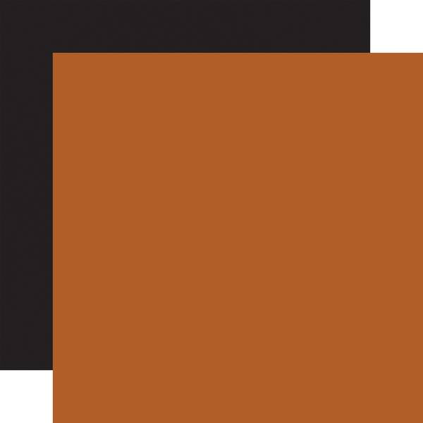 Carta Bella Handmade Halloween: Orange / Black 12x12 DS Coordinating Solid Paper (1 Sheet)
