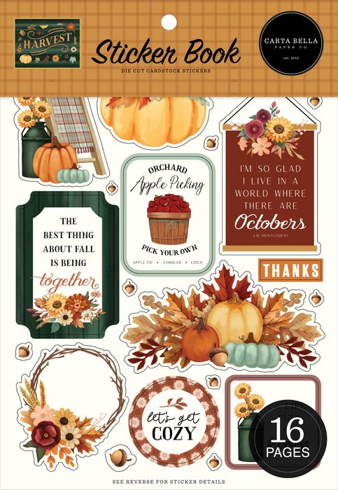 Carta Bella Sticker Book-Harvest