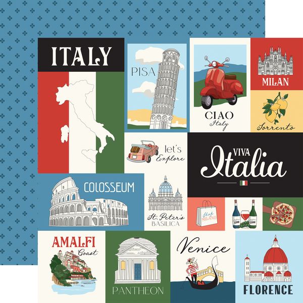 Carta Bella Italy: Multi Journaling Cards (1 Sheet)