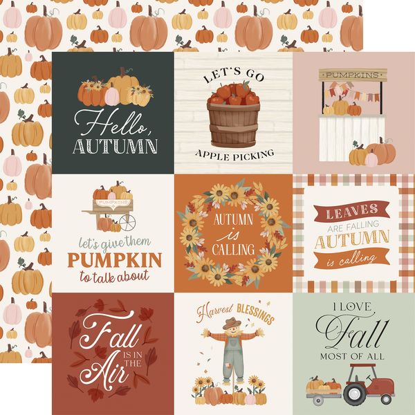 Carta Bella It's Autumn: 4x4 Journaling Cards 12x12 DS Patterned Paper