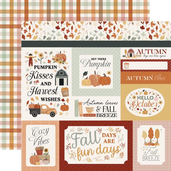 Carta Bella It's Autumn: Multi Journaling Cards 12x12 DS Patterned Paper