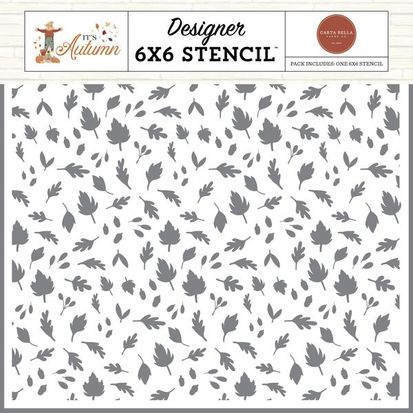 It's Autumn Autumn Greetings Leaves Stencil