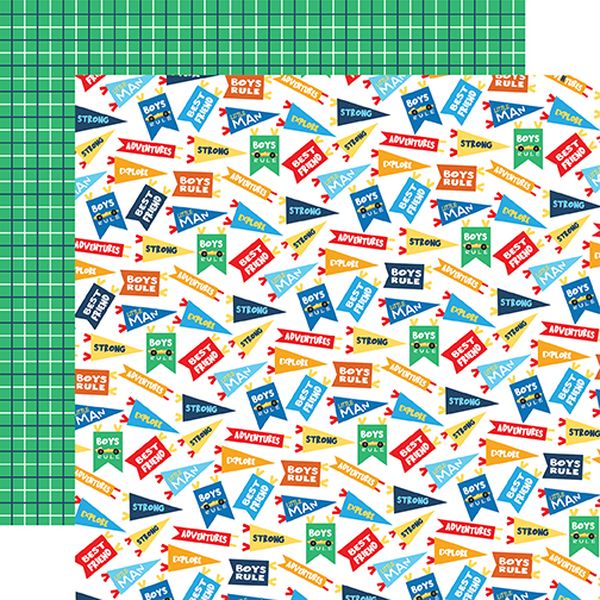 Little Boy Beaming Banners DS Paper (1 Sheet)