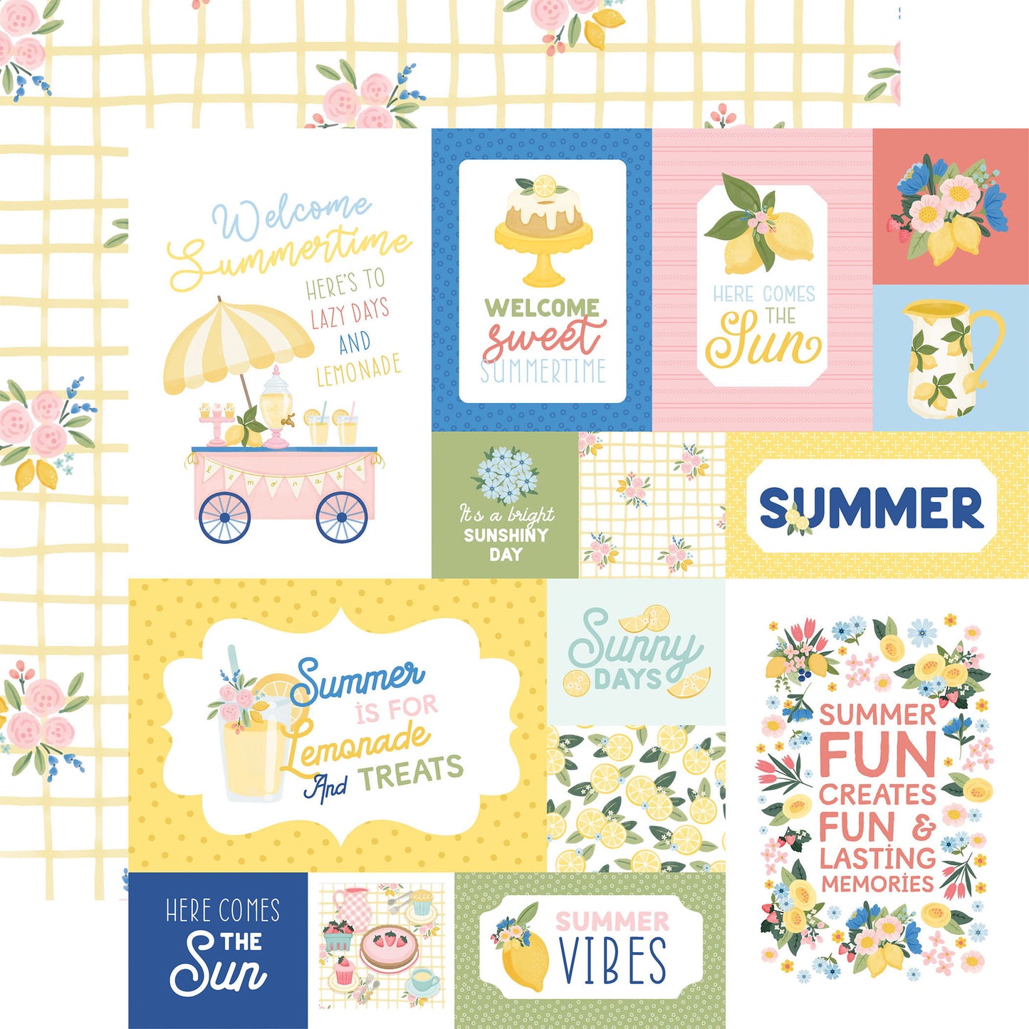 Carta Bella Lemonade: Multi Journaling Cards 12x12 Patterned Paper