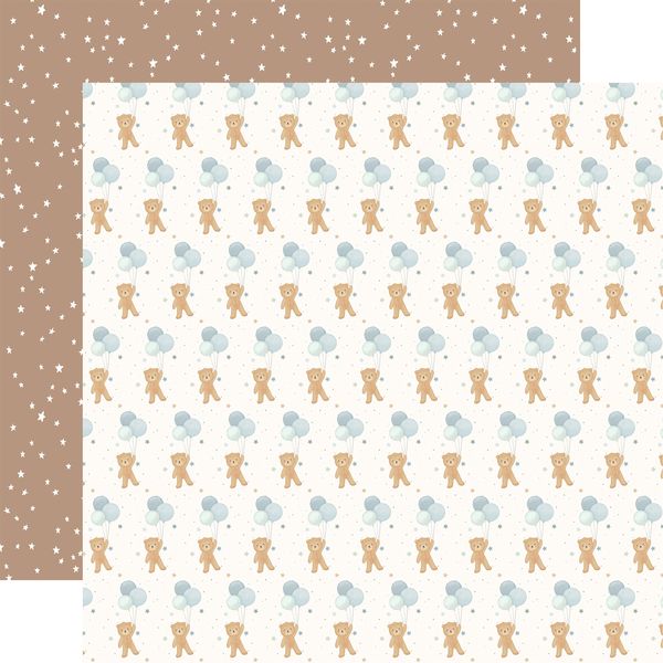 Carta Bella Little Lullabies: Baby Boy: Bear And Balloons 12x12 Patterned Paper