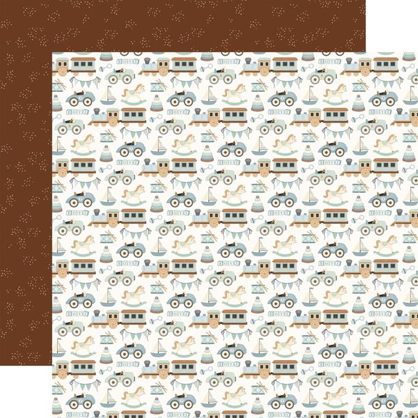 Carta Bella Little Lullabies: Baby Boy: A Little Boy's Toys 12x12 Patterned Paper