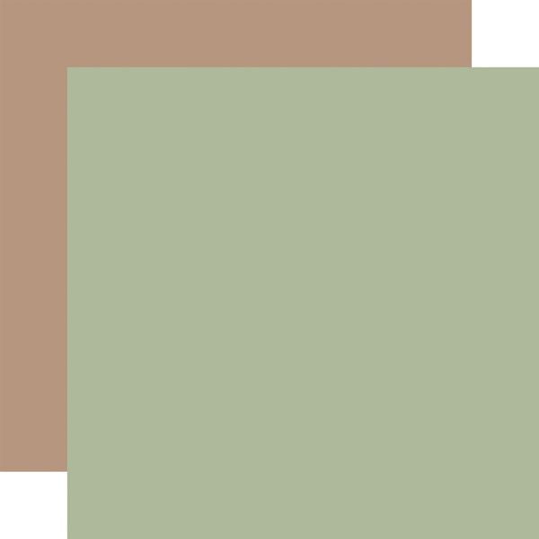 Carta Bella Little Lullabies: Baby Boy: Green / Brown 12x12 Coordinating Solid Paper