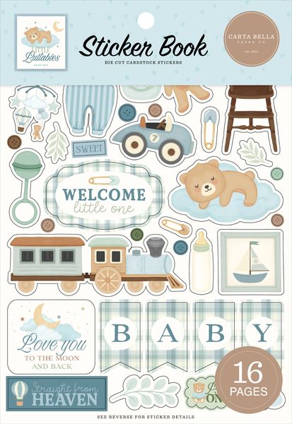 Carta Bella Little Lullabies: Baby Boy Sticker Book