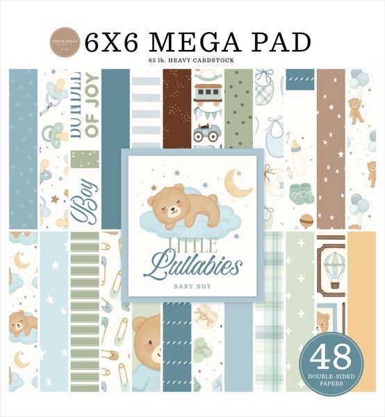 Carta Bella Little Lullabies: Baby Boy Cardmakers 6X6 Mega Pad
