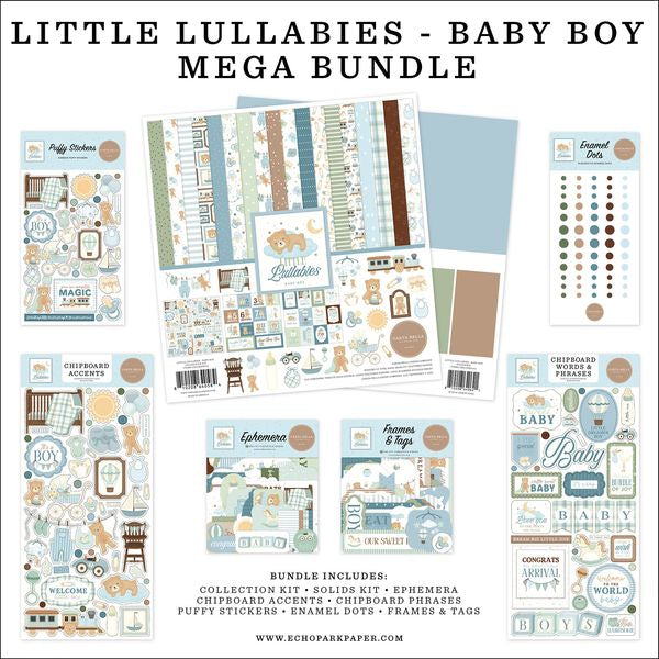 Carta Bella Little Lullabies: Baby Boy Mega Bundle