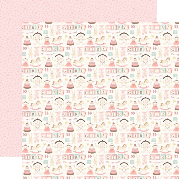 Carta Bella Little Lullabies: Baby Girl: A Little Girl's Toys 12x12 Patterned Paper