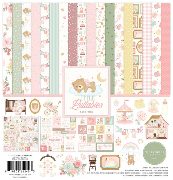 Carta Bella Little Lullabies: Baby Girl Collection Kit