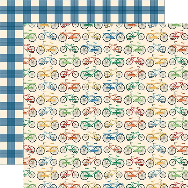 Carta Bella Merchantile Let's Ride Bicycles DS Paper (1 Sheet)